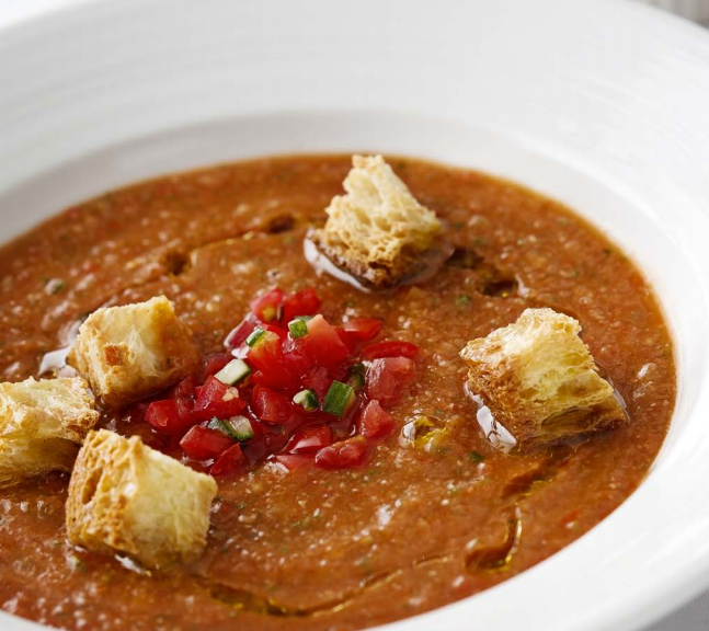 Gazpacho with Garlic Croutons – Fustini's Oils & Vinegars