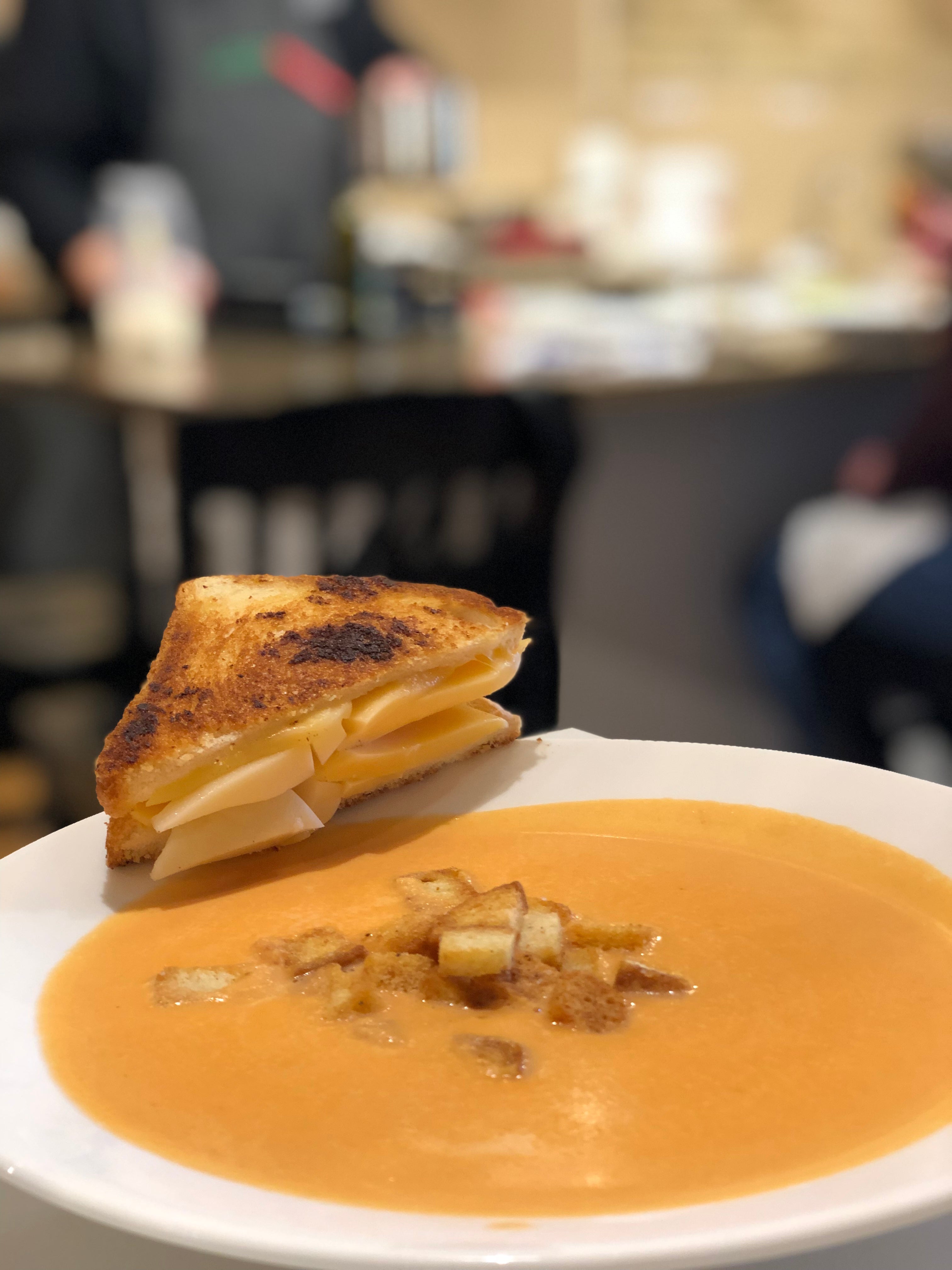 Cream of Tomato Soup with Grilled Cheese
&ndash; Fustini's Oils &amp; Vinegars