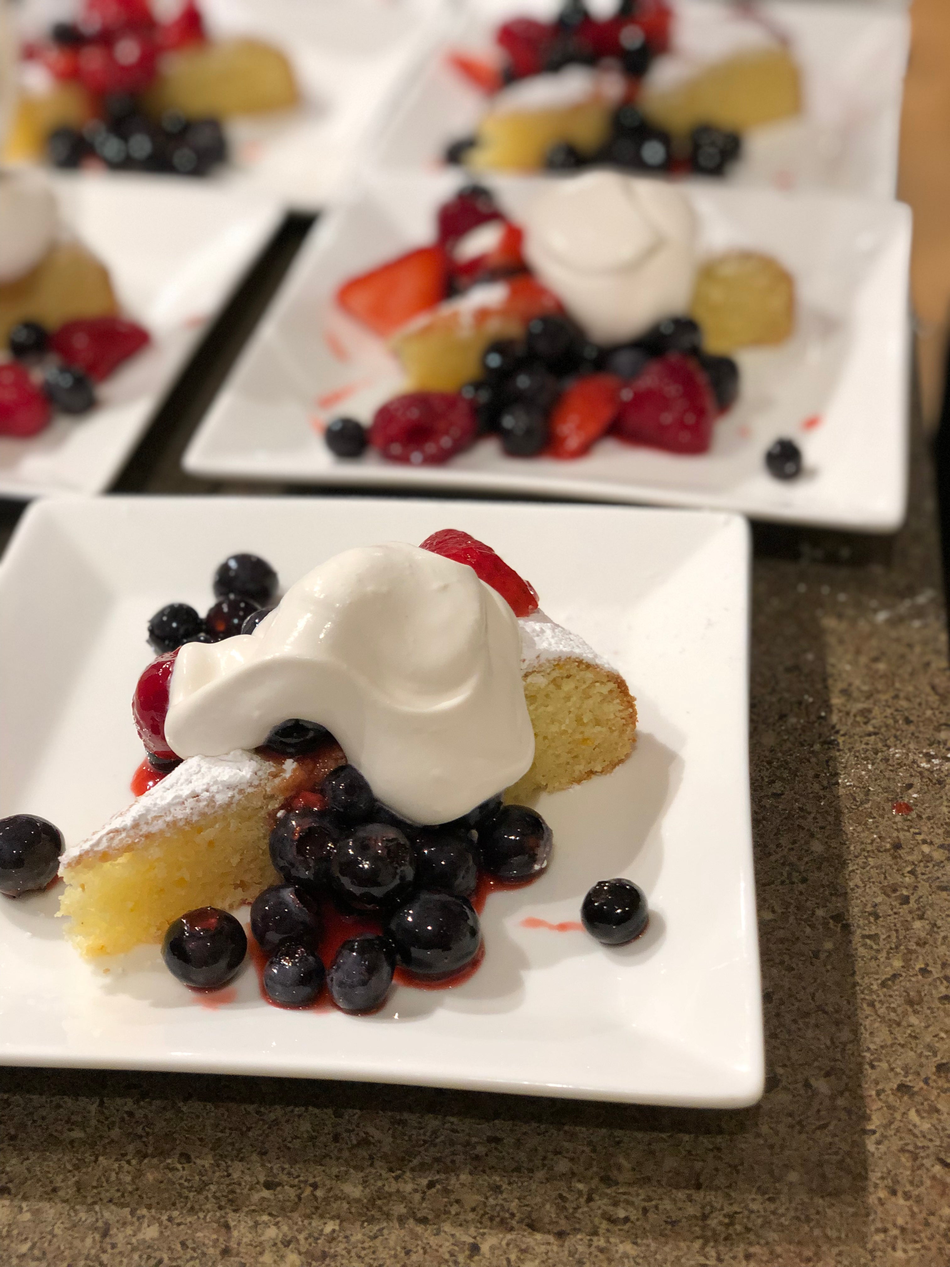 Almond Cake with Warm Berry Compote – Fustini's Oils & Vinegars