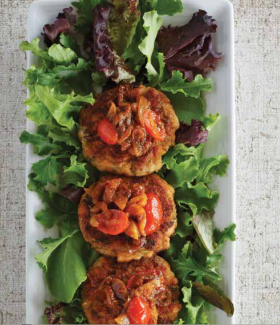 Salmon Cakes with Tomato Fennel Relish – Fustini's Oils & Vinegars
