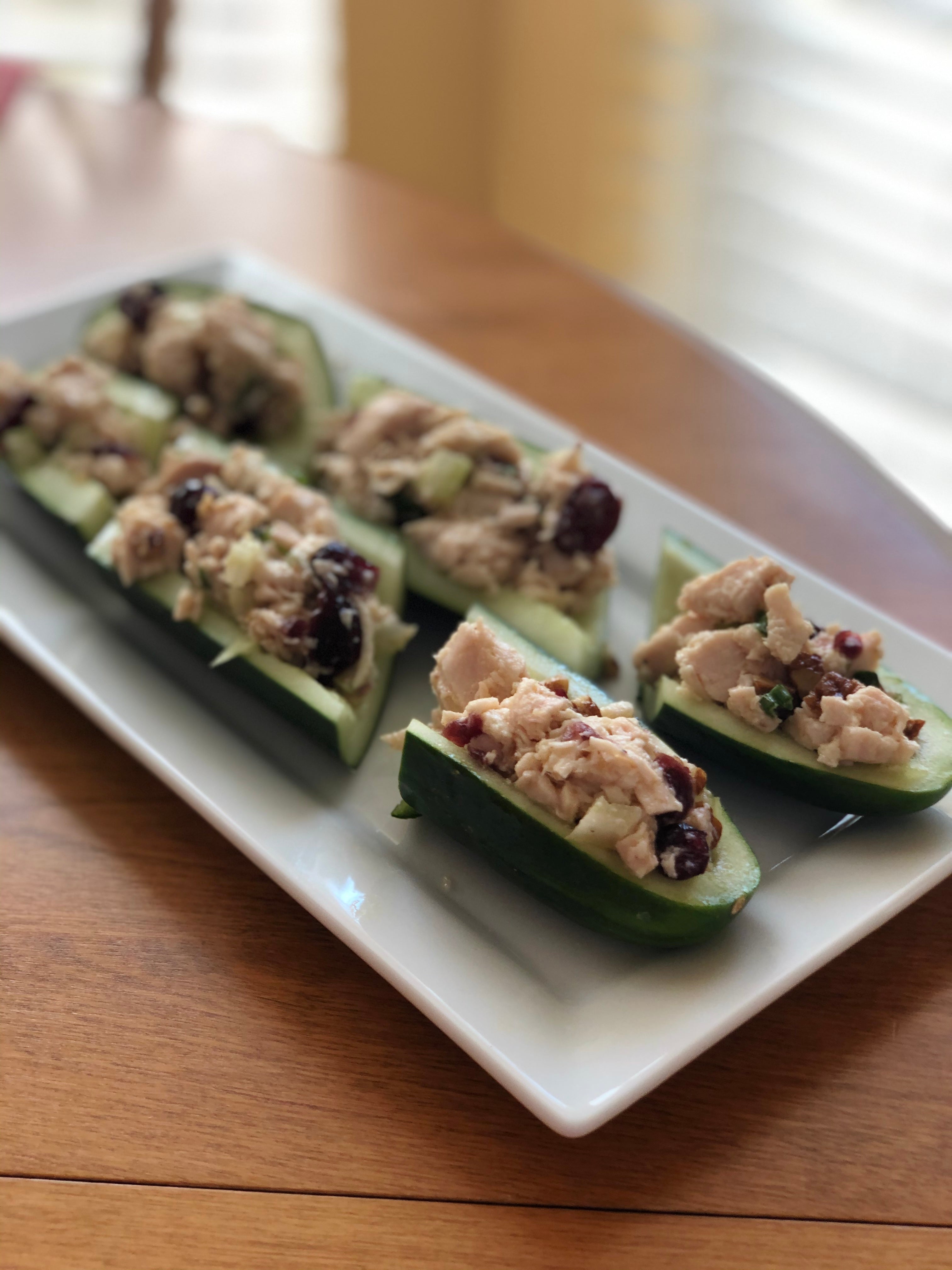 Honey Mustard Chicken Salad in Cucumber Cups – Fustini's Oils & Vinegars