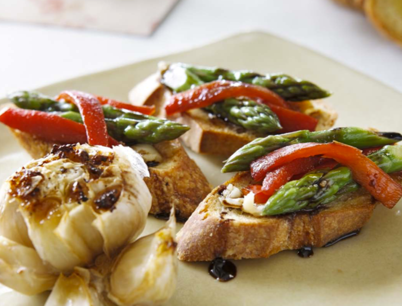 Roasted Red Pepper and Asparagus Crostini – Fustini's Oils & Vinegars