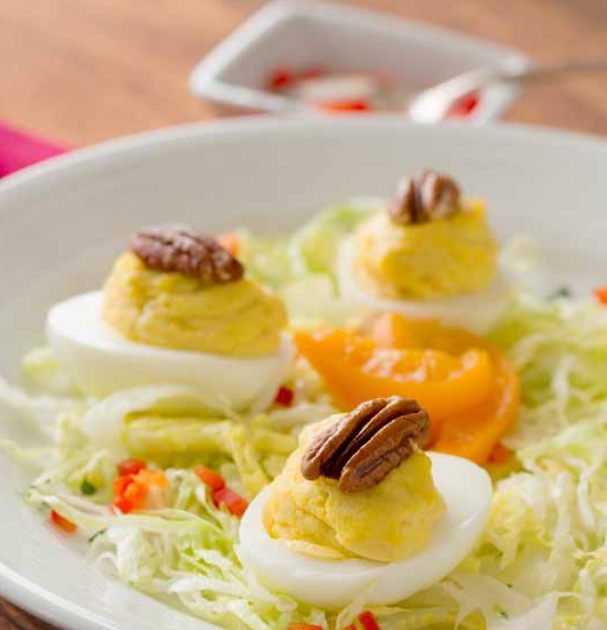 Peach Deviled Eggs – Fustini's Oils & Vinegars