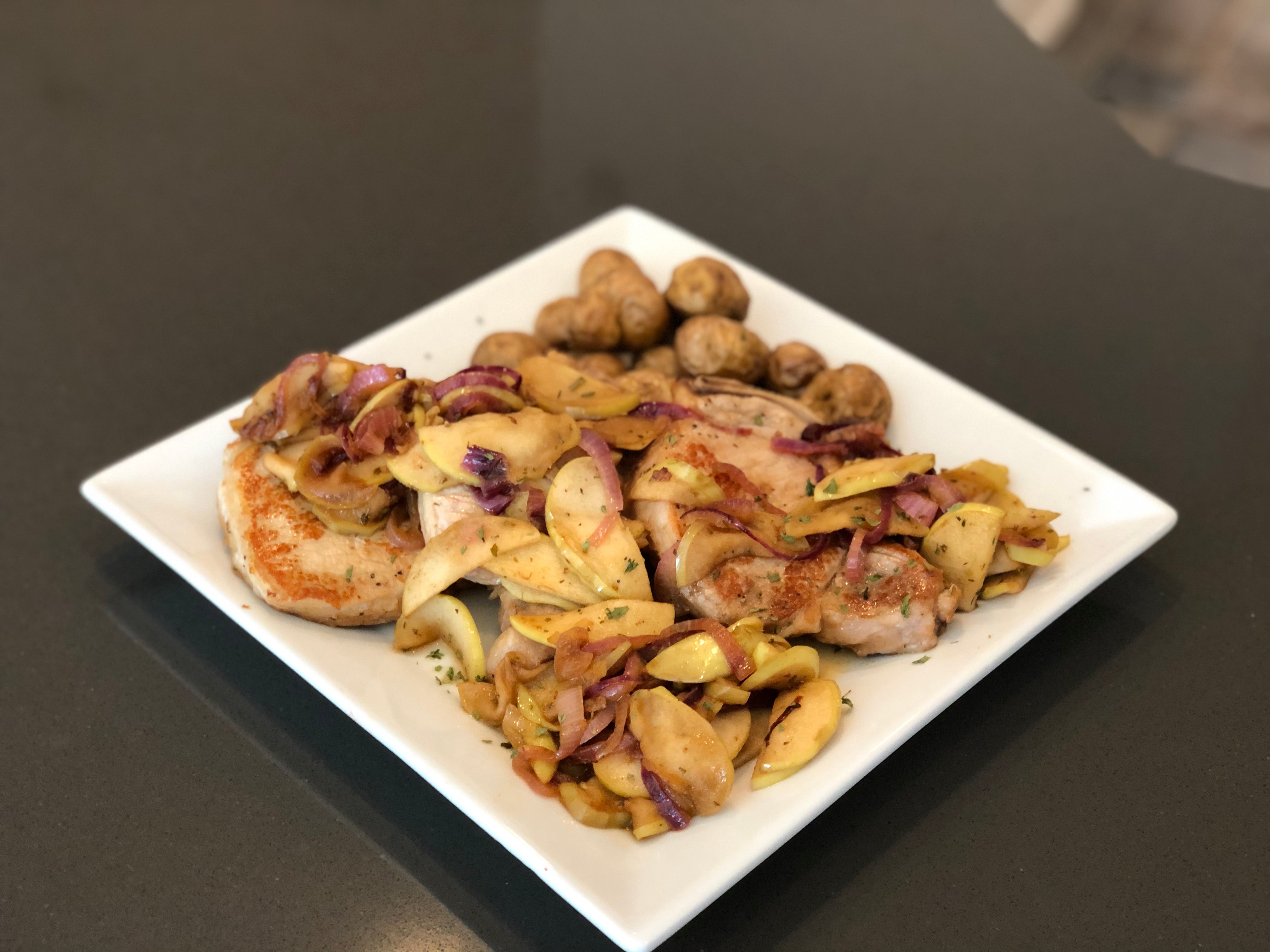 Pork Chops with Apples and Onions – Fustini's Oils & Vinegars