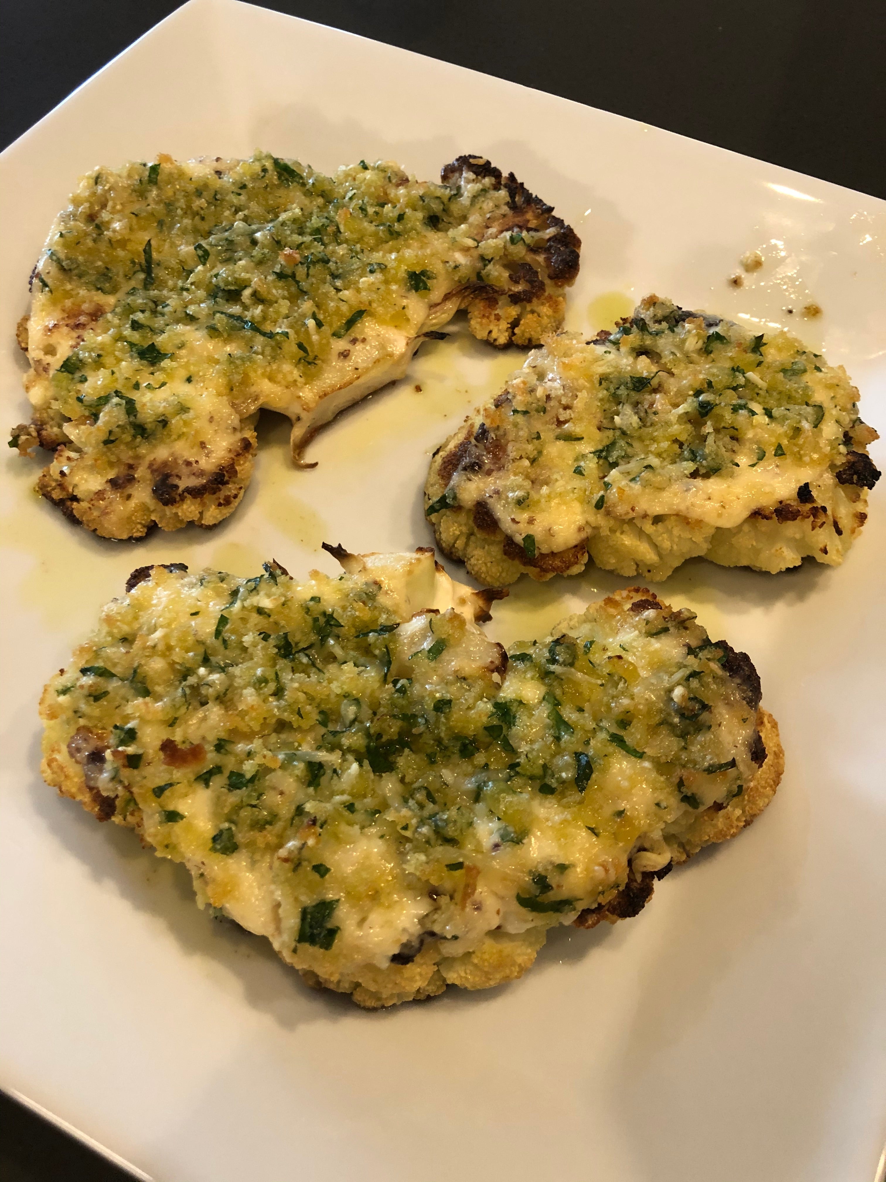 Herb Crusted Cauliflower Steak – Fustini's Oils & Vinegars