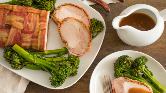 Bacon and Fig wrapped Pork Roast – Fustini's Oils & Vinegars