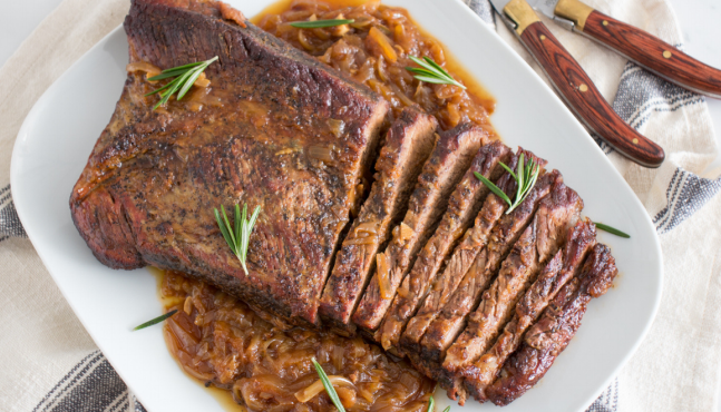 Brisket with Braised Onions – Fustini's Oils & Vinegars