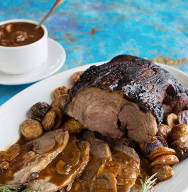 Roast Leg of Lamb with Mushroom Sauce – Fustini's Oils & Vinegars