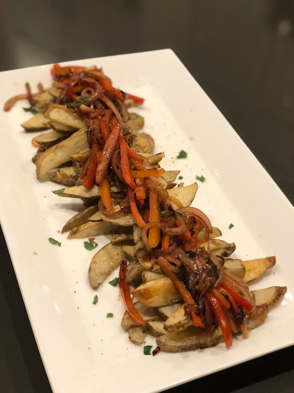 Roasted Potatoes with Red Peppers and Onions
&ndash; Fustini's Oils &amp; Vinegars