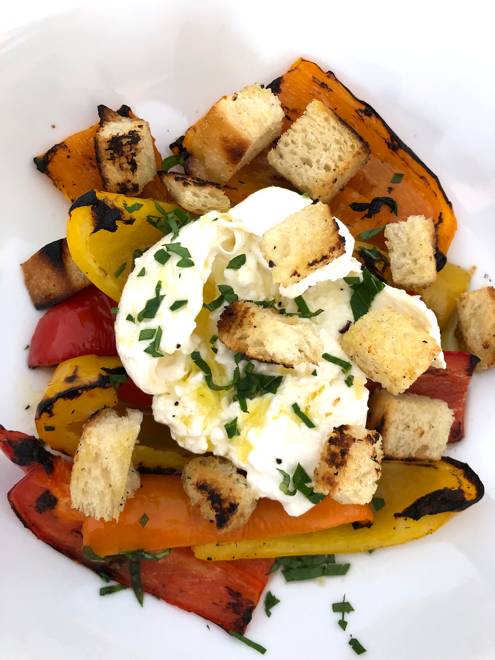 Grilled Peppers with Burrata – Fustini's Oils & Vinegars