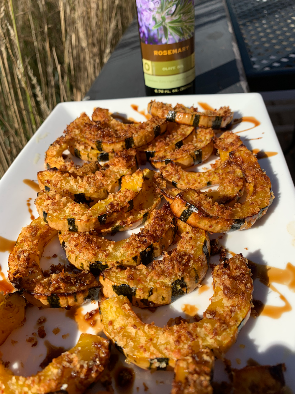 Rosemary Parmesan Crusted Delicata Squash – Fustini's Oils & Vinegars