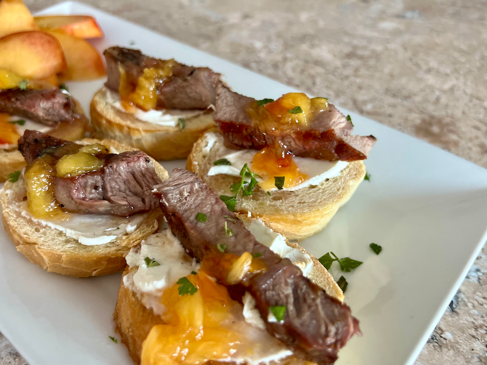 Steak and Bourbon Peach Bruschetta – Fustini's Oils & Vinegars