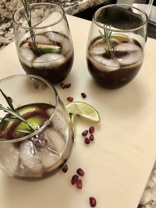 Pomegranate Gin and Tonic