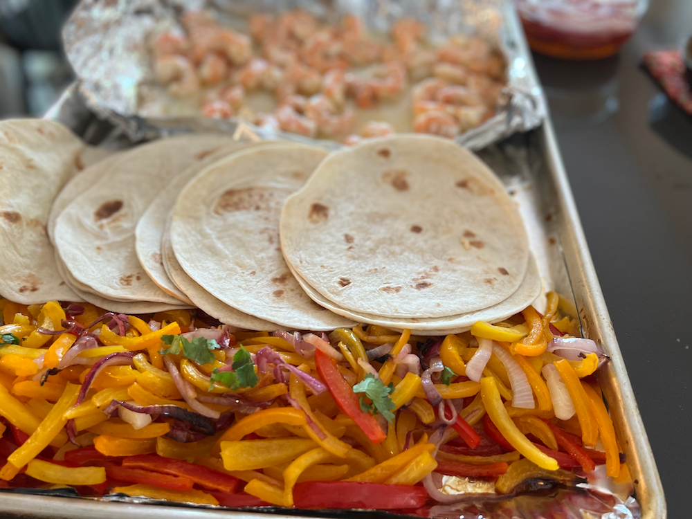 Sheet Pan Lime Shrimp Fajitas – Fustini's Oils & Vinegars