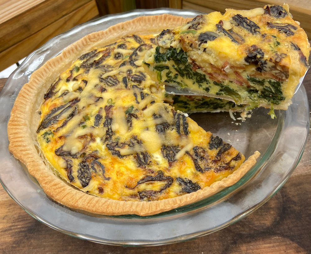Morel, Spinach and Bacon Quiche with Gouda – Fustini's Oils & Vinegars