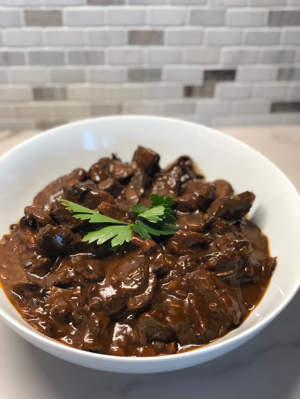 Wine Braised Beef with Mushrooms – Fustini's Oils & Vinegars