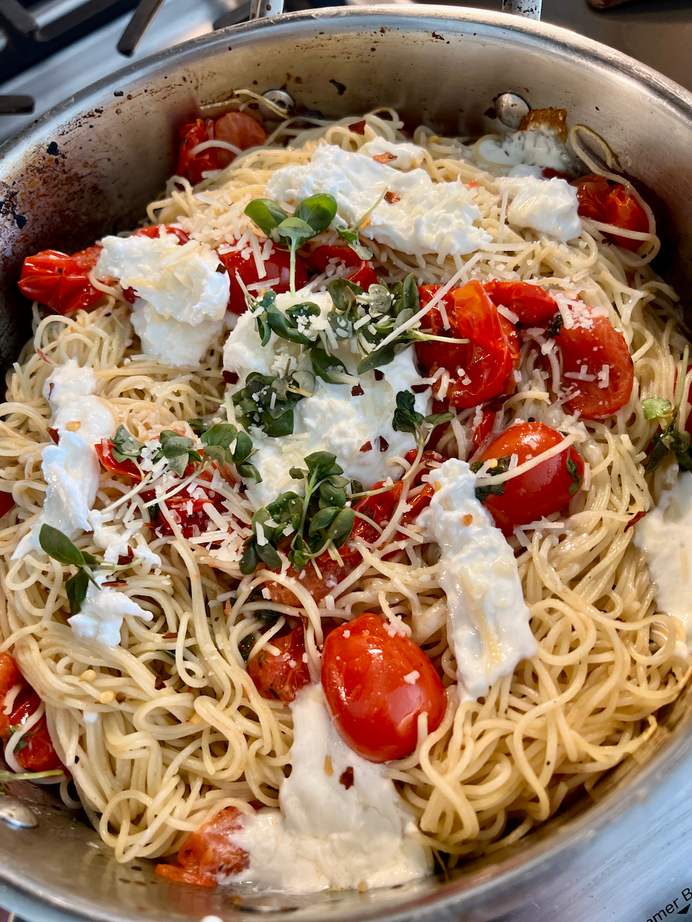 Burst Tomato Burrata Pasta – Fustini's Oils & Vinegars