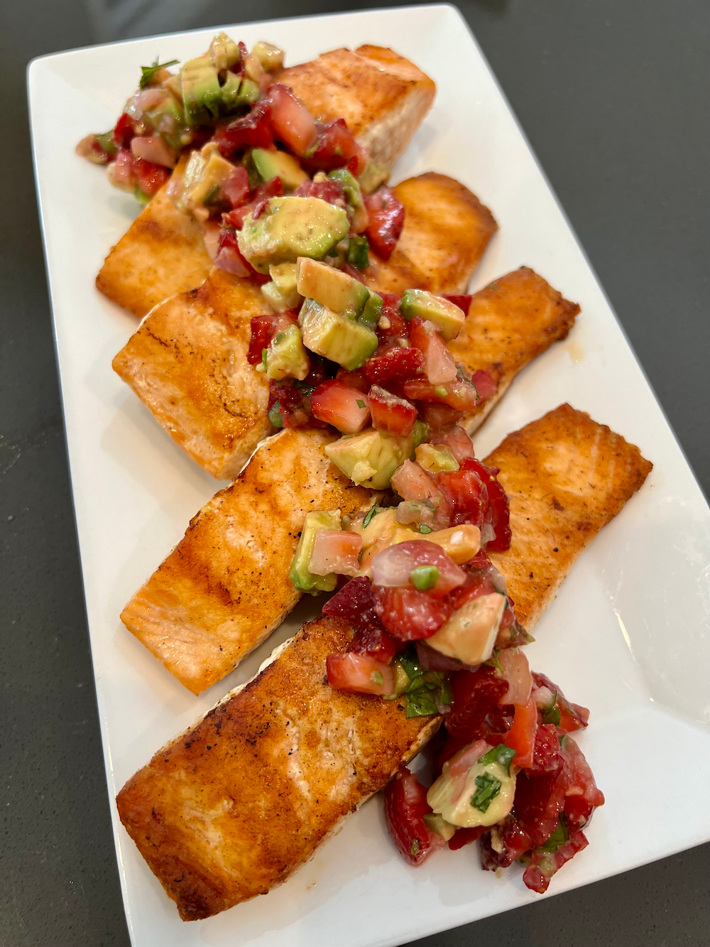 Strawberry Avocado Salsa with Salmon – Fustini's Oils & Vinegars