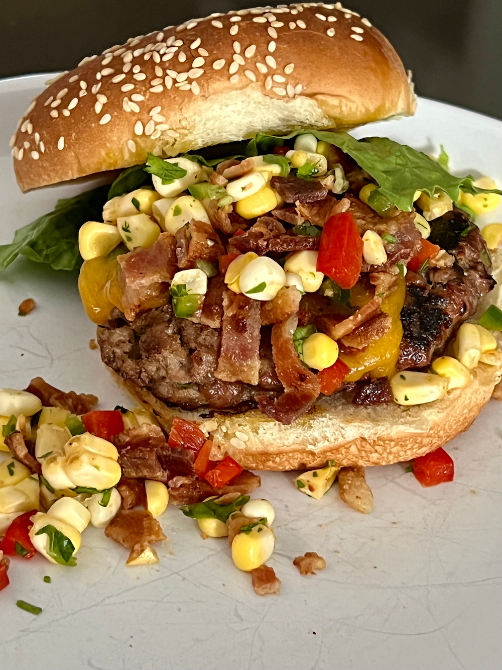 Corn and Bacon Salsa Burger – Fustini's Oils & Vinegars