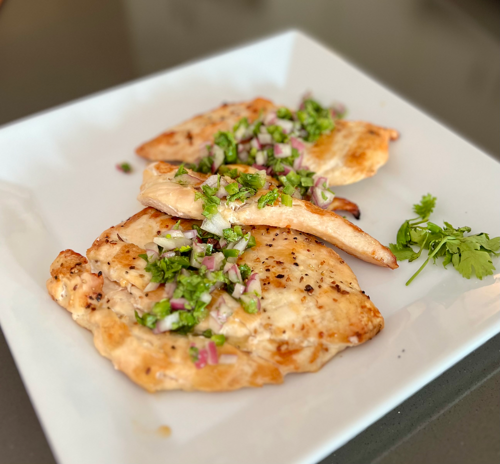 Grilled Chicken with Cilantro Red Onion Salsa – Fustini's Oils & Vinegars