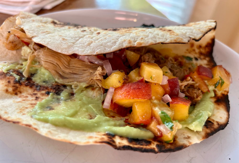 Spiced Pork Tacos with Avocado Creme and Peach Salsa – Fustini's Oils & Vinegars