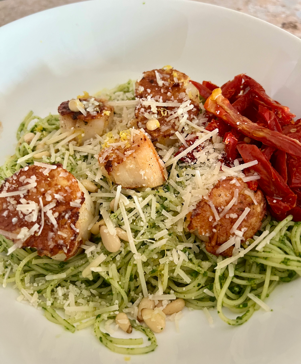 Scallop with Pesto Pasta – Fustini's Oils & Vinegars