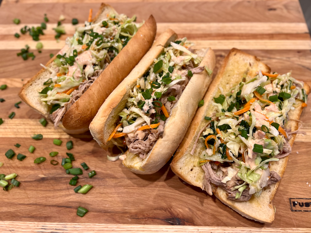 Sesame Pulled Pork Sandwich
&ndash; Fustini's Oils &amp; Vinegars