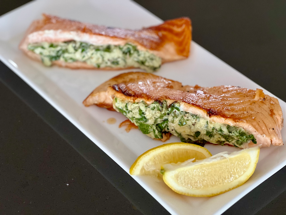 Spinach Stuffed Salmon – Fustini's Oils & Vinegars