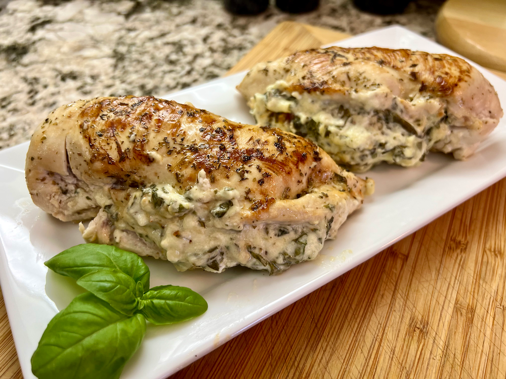 Cheesy Basil Spinach Stuffed Chicken – Fustini's Oils & Vinegars