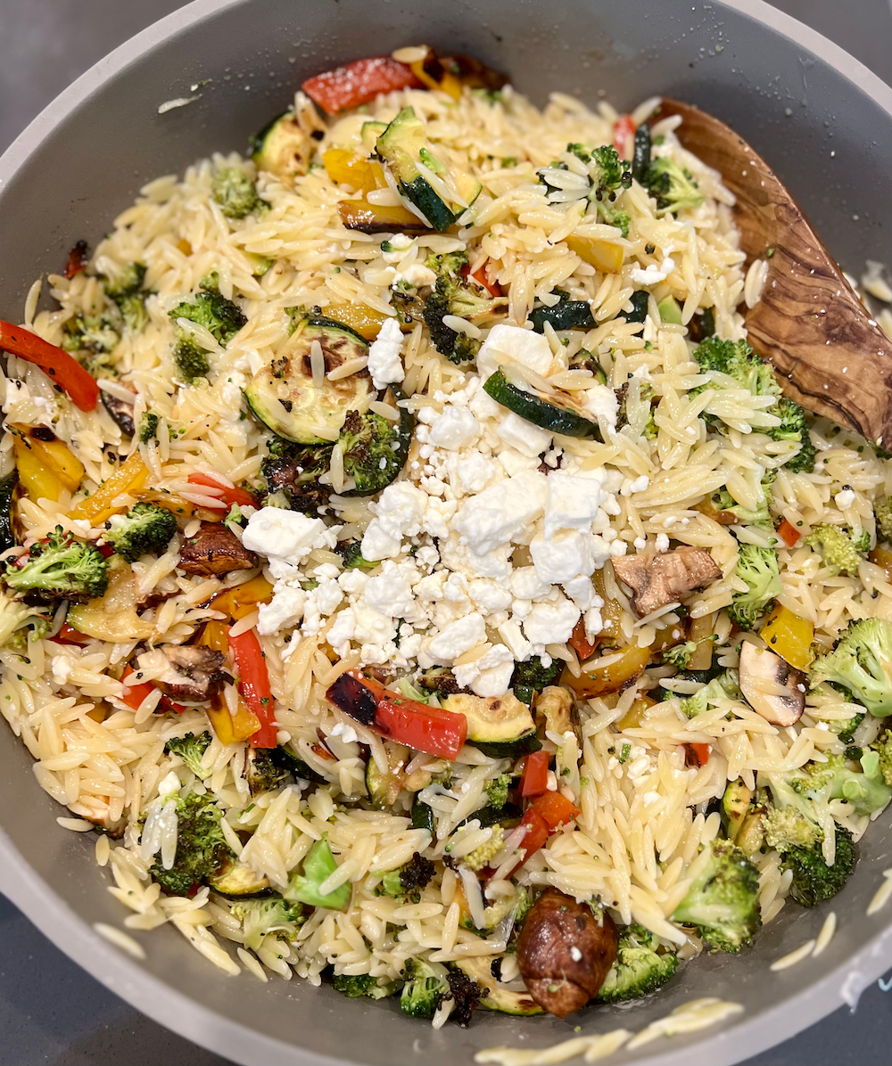 Grilled Vegetable Orzo with Feta Vinaigrette – Fustini's Oils & Vinegars