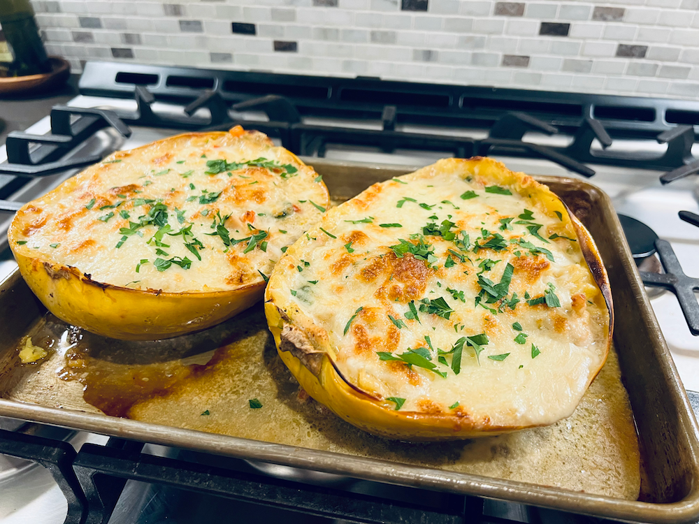 Chicken Alfredo Spaghetti Squash – Fustini's Oils & Vinegars