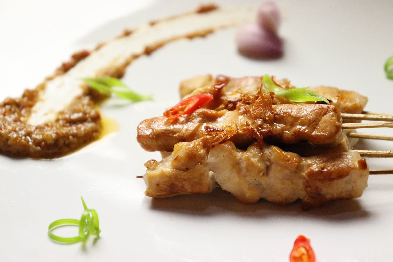 Chicken Satay Skewers with Peanut Sauce
&ndash; Fustini's Oils &amp; Vinegars