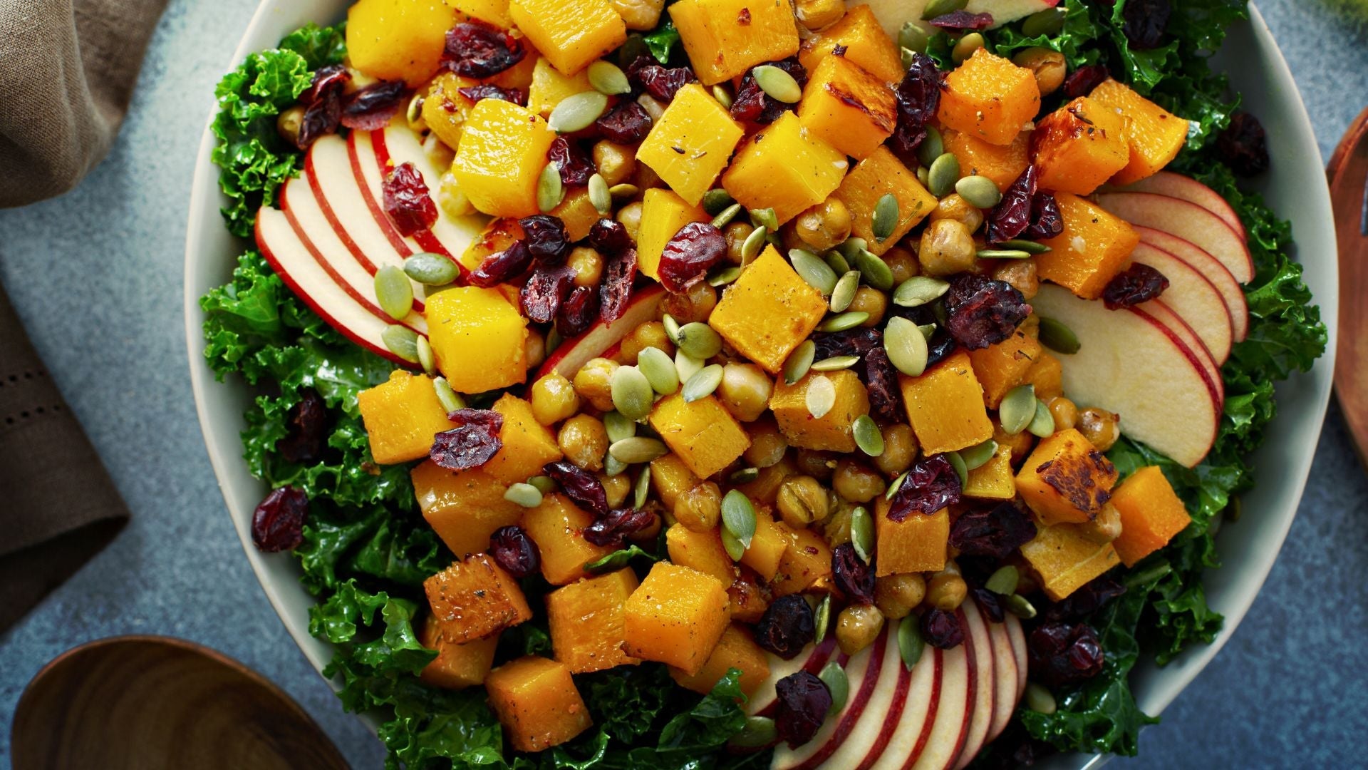 Roasted Butternut Squash Kale Salad – Fustini's Oils & Vinegars