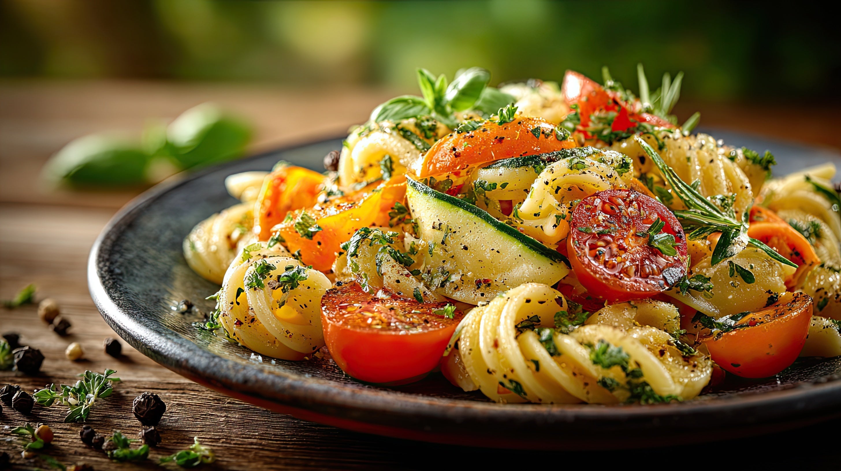 Citrus & Herb Pasta with Herbs of Naples Balsamic – Fustini's Oils & Vinegars