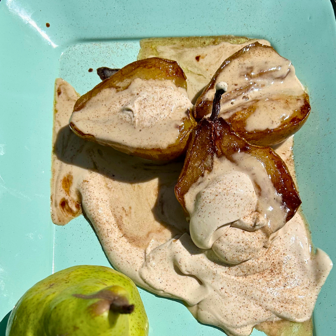 Roasted Pears with Mascarpone and Honey