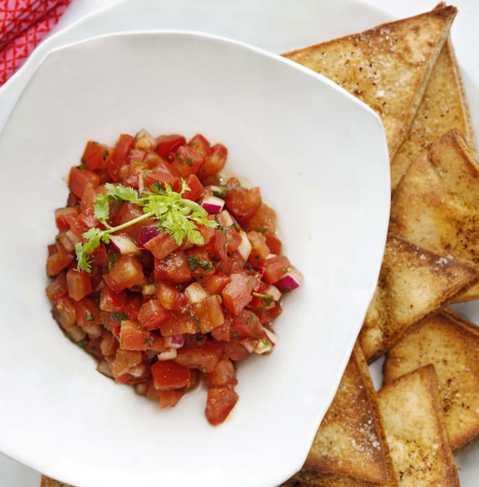 Fustini's Salsa with Spicy Pita Chips