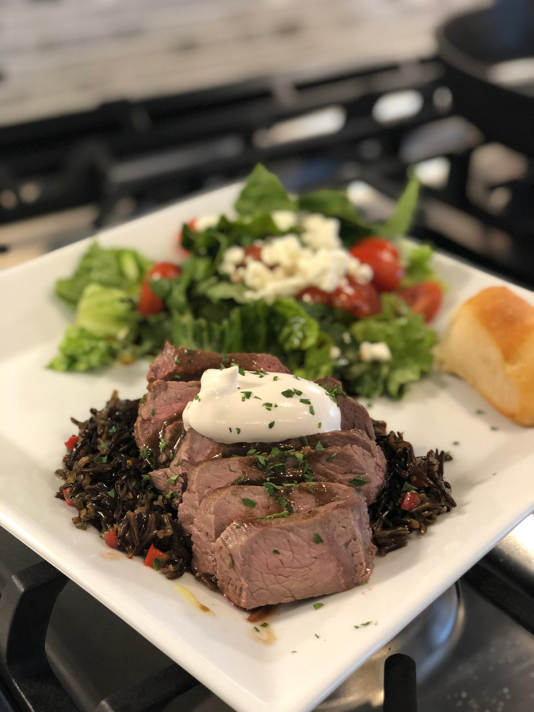 Beef Tenderloin with Wild Rice