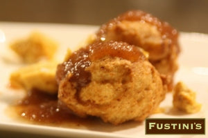 Apple Donuts with Peanut Butter Bourbon Glaze