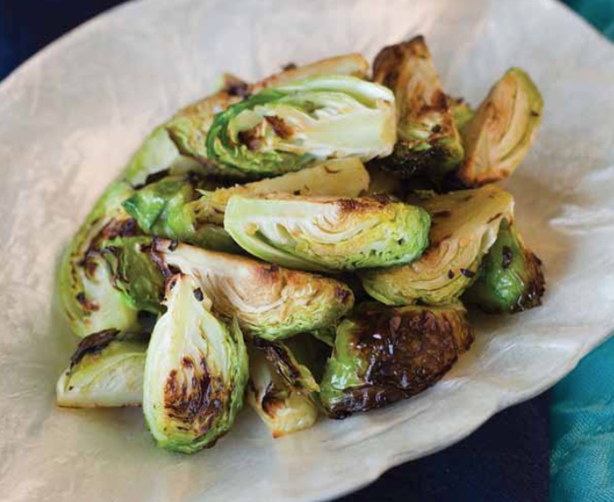 Crispy Garlic Roasted Brussels Sprouts