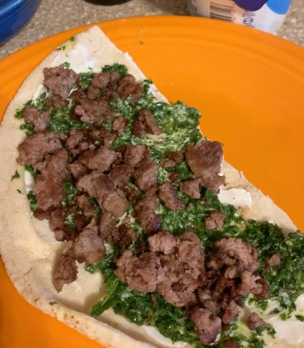 Greek Lamb and Mint Flatbread