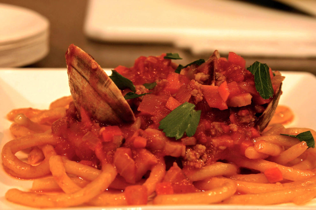 Pasta with Clams and Chorizo Sauce Fustini's Oils & Vinegars