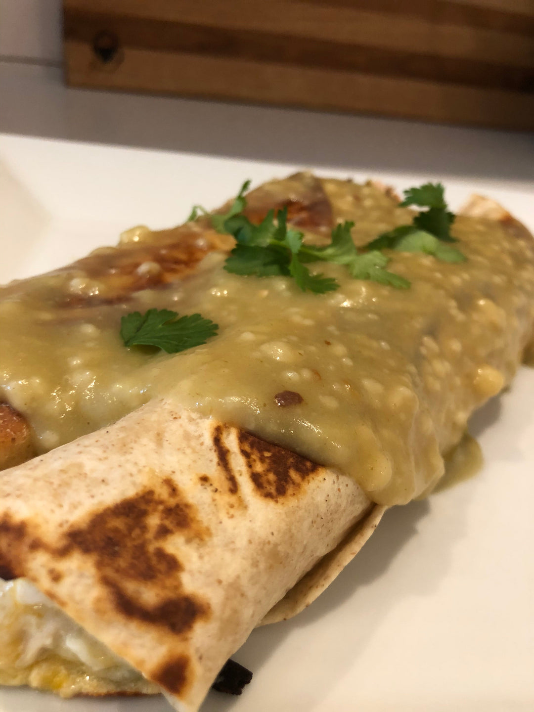 Green Chile Chicken Stuffed Burritos