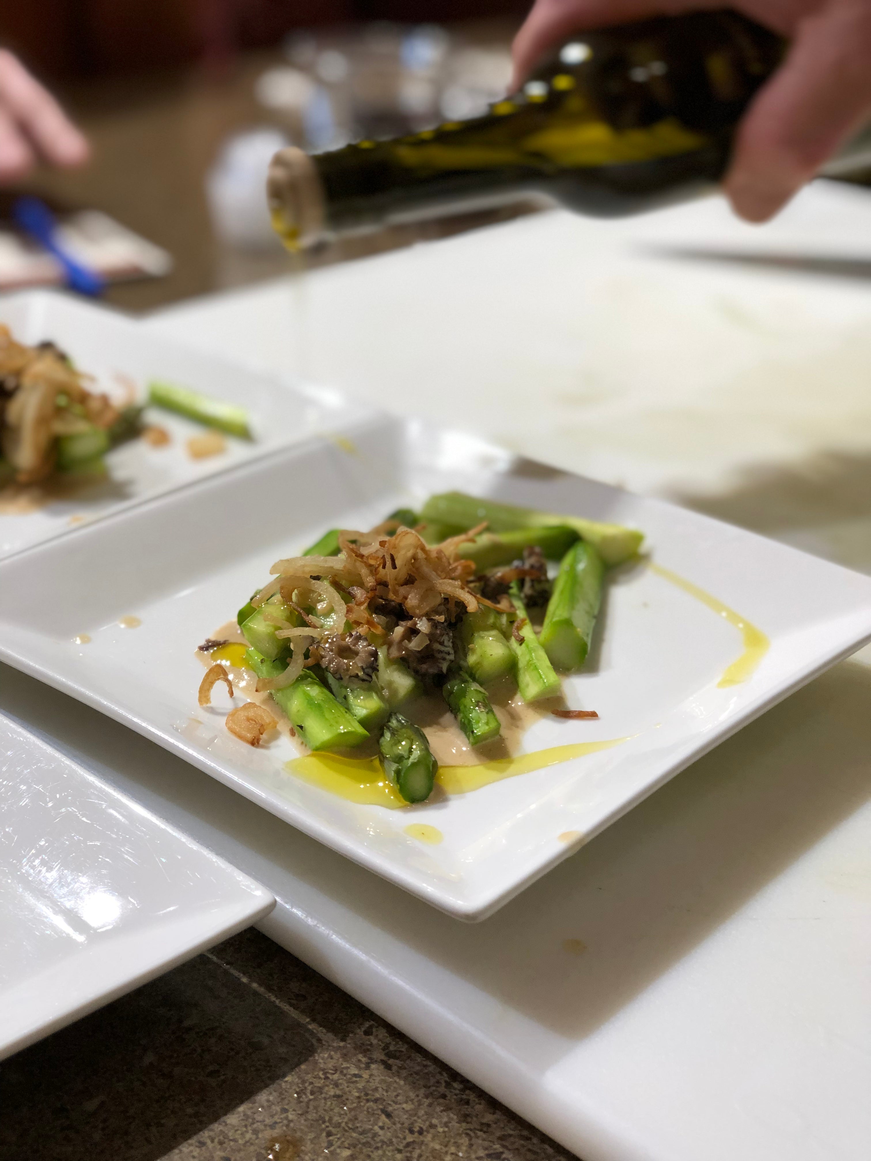 Pan Roasted Asparagus with Morel Cream Sauce Fustini's Oils & Vinegars