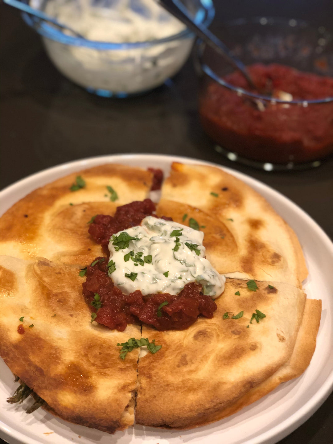 Grilled Asparagus and Goat Cheese Quesadilla