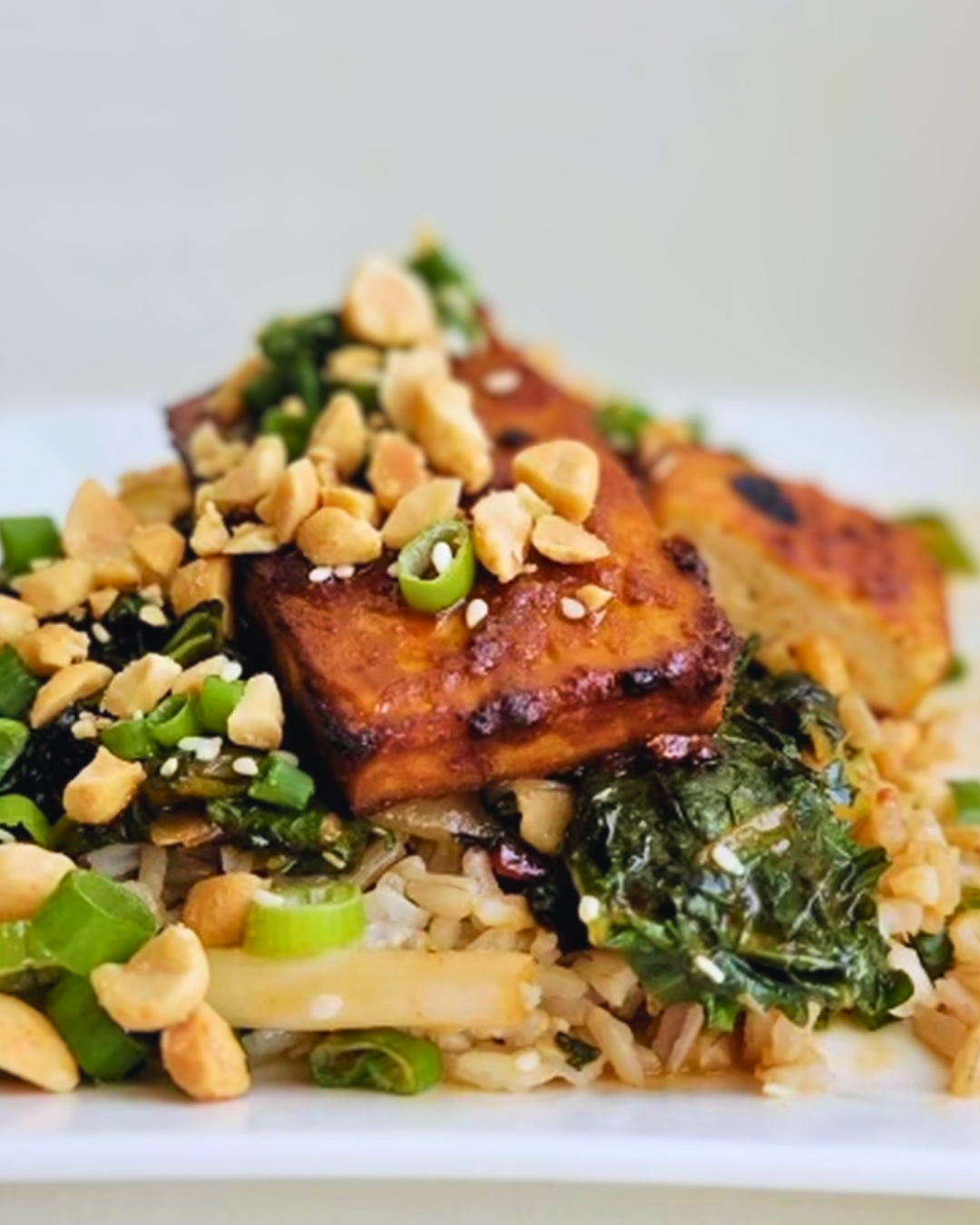 Spicy Peanut Tofu with Bok Choy