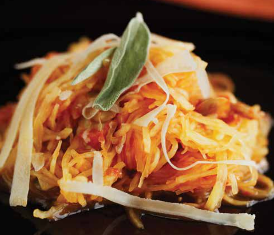 Roasted Spaghetti Squash with Sage and Mushroom Marinara