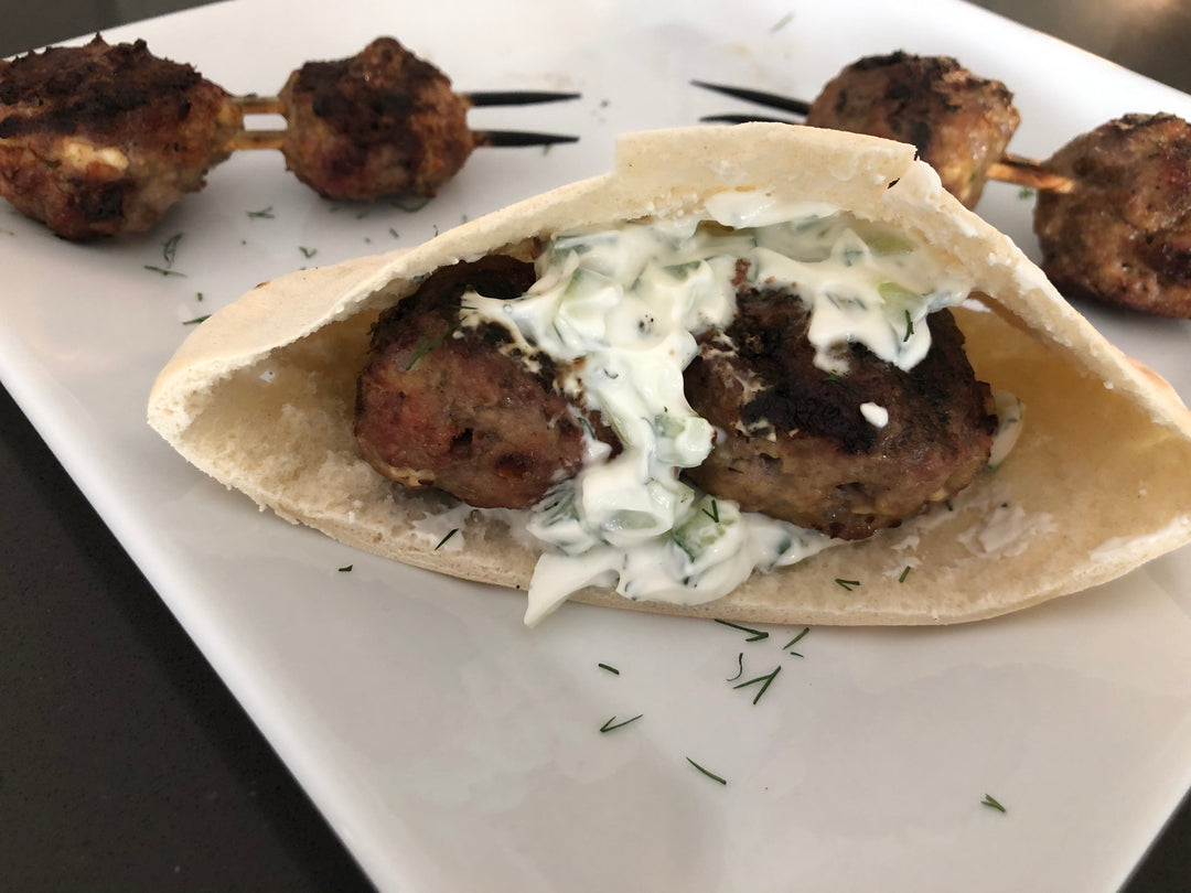 Lamb Skewers with Tzatziki