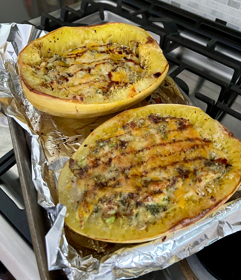Broccoli Stuffed Spaghetti Squash