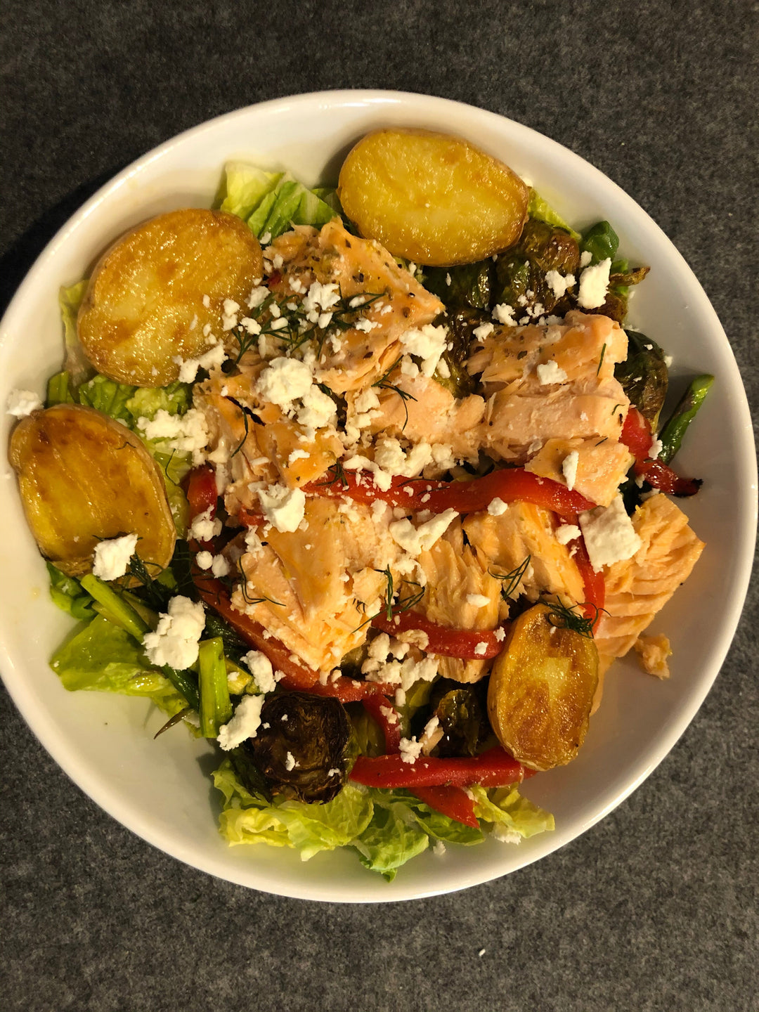 Lemon Roasted Salmon Salad