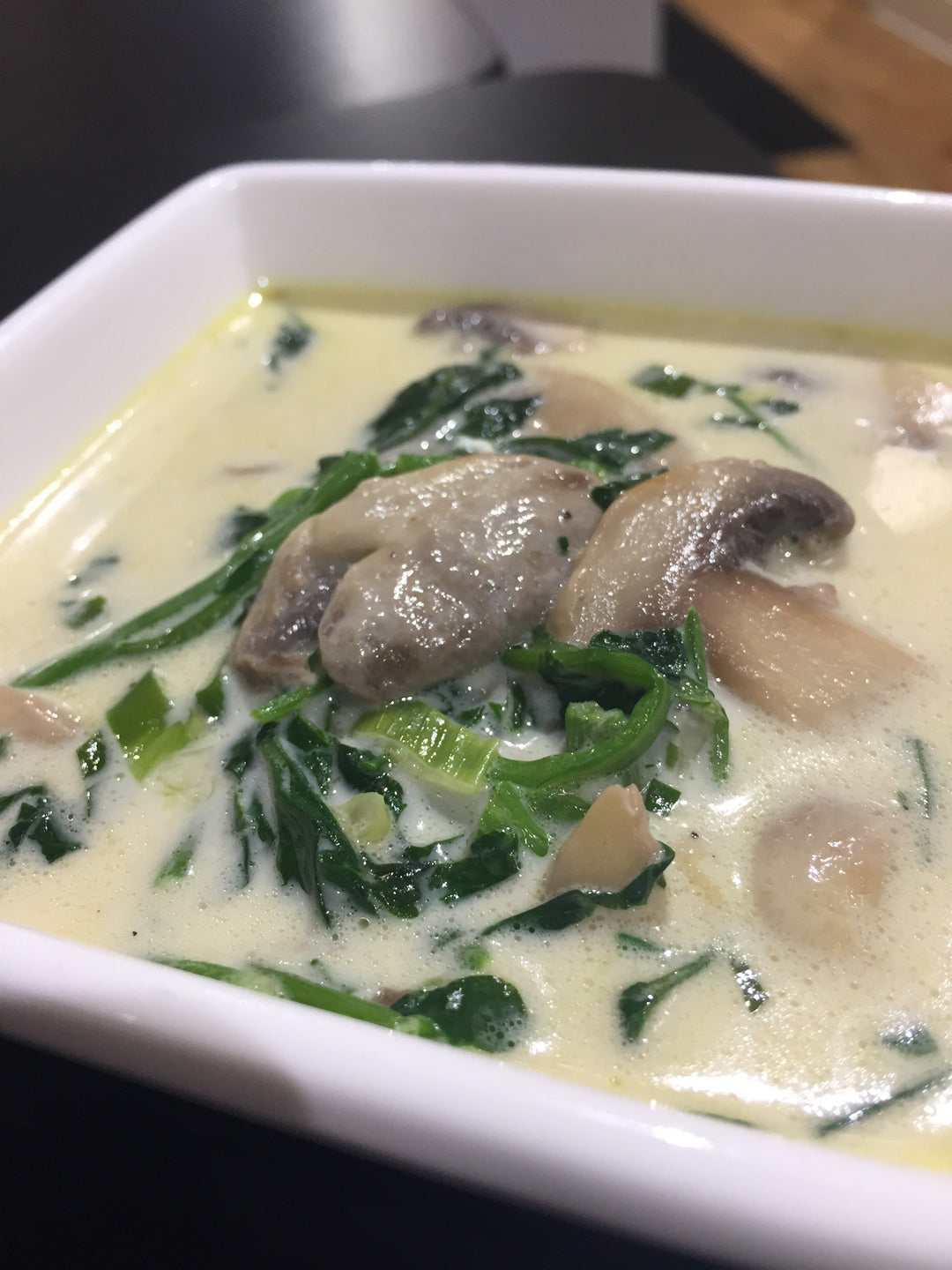 Bisque of Morel Mushrooms and Watercress
